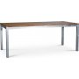 Alva spisebord 190x90 cm - Teak / Galvanisert stl