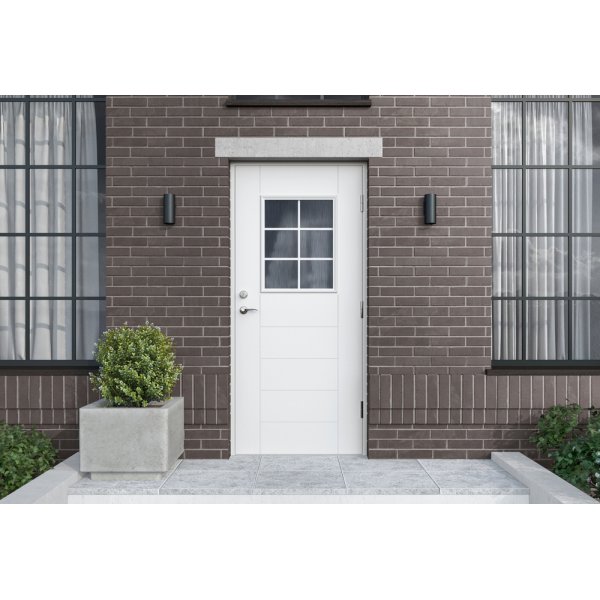 Donna ytterdør med vindu + Håndtakspakke Donna ytterdør med vindu + Håndtakspakke