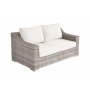 Hagesofa Natur 2-seter kunstrotting