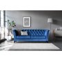 Sofa 3-seter Chesterfield Bl� - Milton