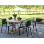 Spisegruppe Salt teak: Klaffbord i teak inkl. 4 Alafors karmstoler