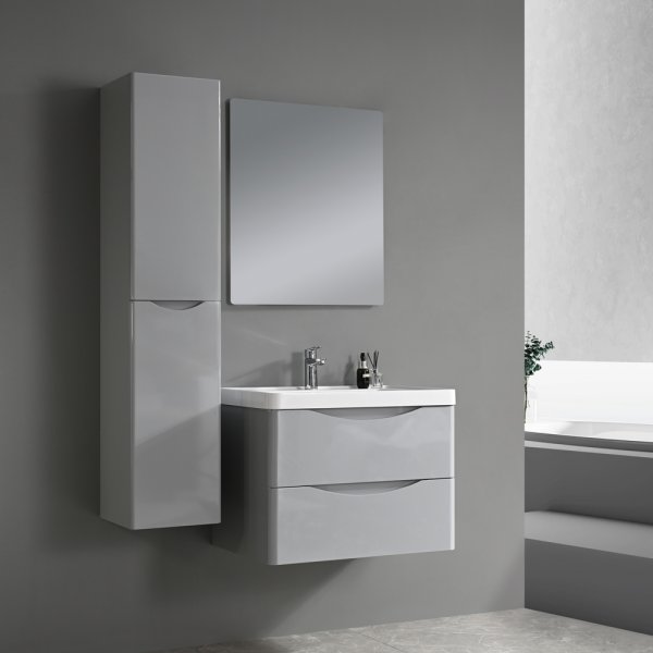 Baderomsmbler Sydney - Lysegr + 2.00 x Baderomskrok