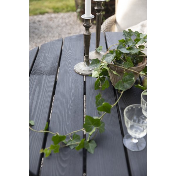 Scottsdale rundt utebord Ø112 cm - Svartbeiset furu Scottsdale rundt utebord Ø112 cm - Svartbeiset furu