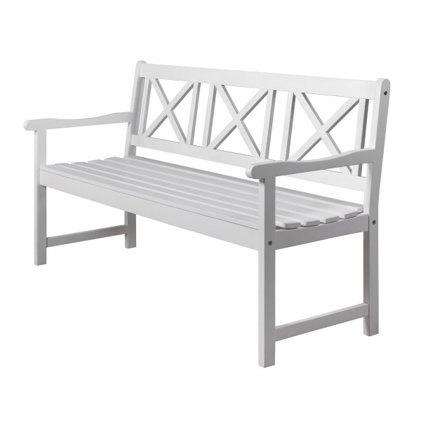 Hagebenk Bohus 3-seter 157 cm - hvit Hagebenk Bohus 3-seter 157 cm - hvit