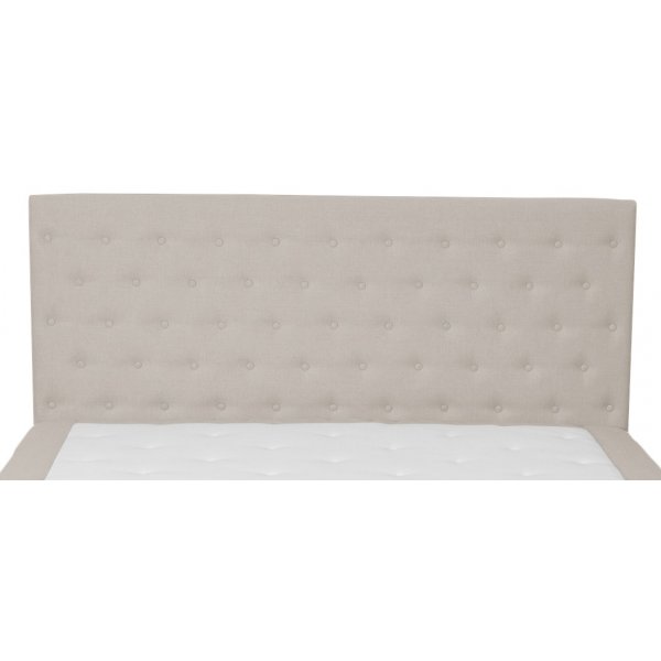 Sengegavl med knapper 160 cm bred beige Sengegavl med knapper 160 cm bred beige