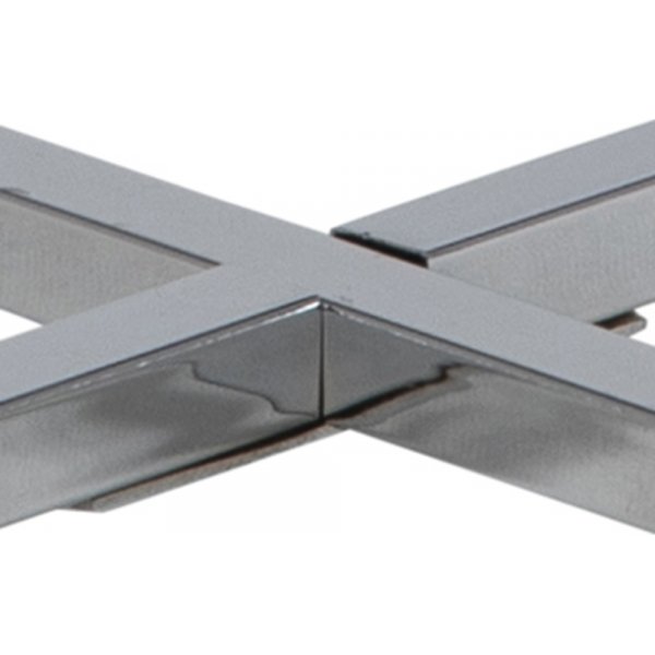Kryssbord 50 cm - Krom/svart