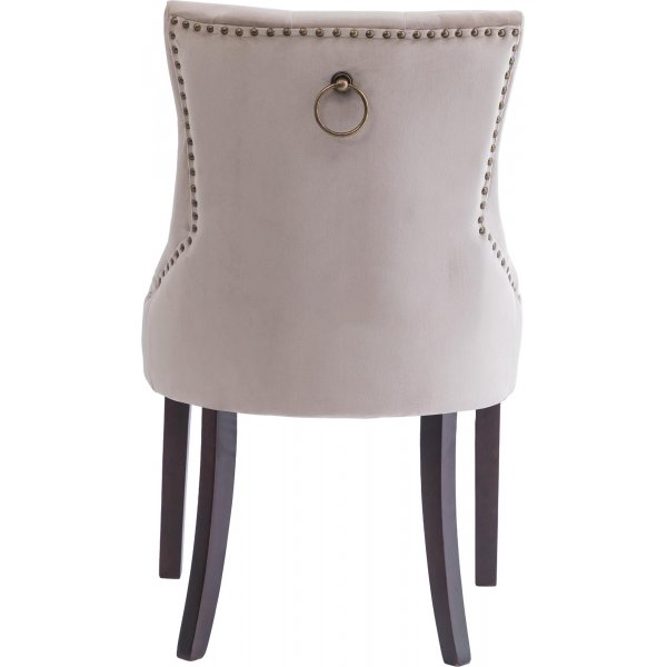 Tuva stol med h�ndtak i ryggen - Gr�beige