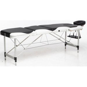Massasjebord med metallben - 3 soner - Svart/Hvit Massasjebord med metallben - 3 soner - Svart/Hvit