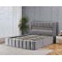 1 Sengeramme med LED-belysning 160x200 cm