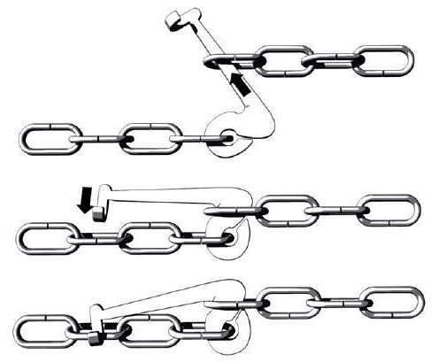 Kjetting for feiemaskiner og sn�fresere - 13 tommer