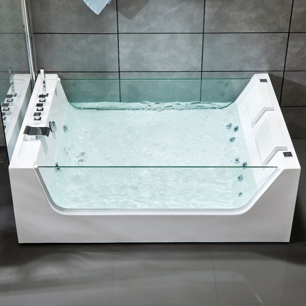 Stort boblebad for to personer 170x120 cm | Med glass og varmeelement | BK-007V