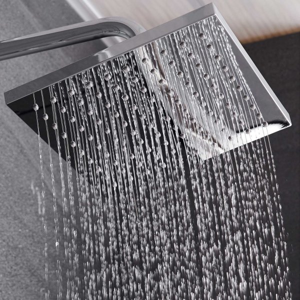 Komplett hodedusjsett med h�nddusj | H�yglanset rustfritt st�l