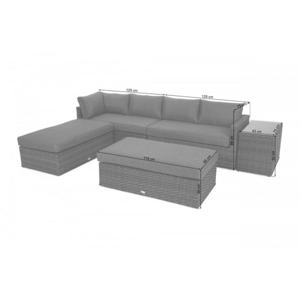 Modulsofa Santorini - Gr�/gr� melert