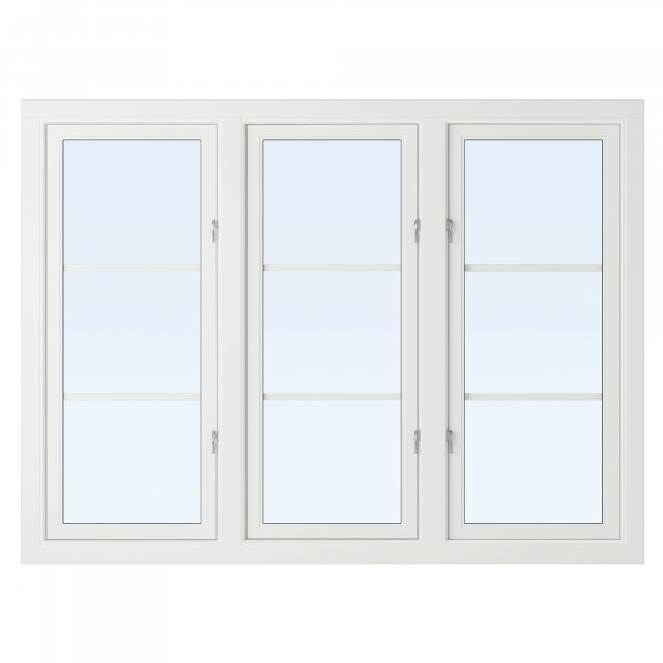 2+1 tradisjonsvindu - tre - 3-rams - malt 2+1 tradisjonsvindu - tre - 3-rams - malt
