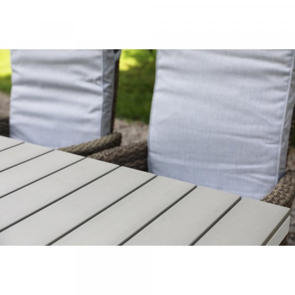 Mercury Set, Grå/Hvit Bord, kunstrotting stol - Bord Mercury Set, Grå/Hvit Bord, kunstrotting stol - Bord