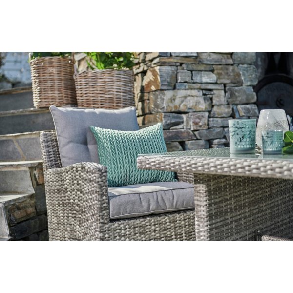 Moreno Loungegruppe med bord 3+1+1 - Lysegrå Moreno Loungegruppe med bord 3+1+1 - Lysegrå