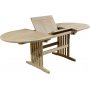 Salt ovalt spisebord i teak 150-210 cm butterfly - Gr teak