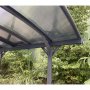 Carport 17 m� aluminiumskanal plasttak 570x303 cm sett