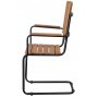 Holm� utend�rs spisestuestol med armlener brun/svart