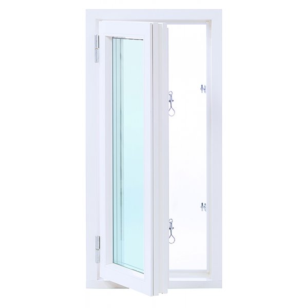 Vindu Aluminium/Tre 3-Lags Sidehengslet - 1-rams - U-verdi 1,1 + Ramme ermer Vindu Aluminium/Tre 3-Lags Sidehengslet - 1-rams - U-verdi 1,1 + Ramme ermer