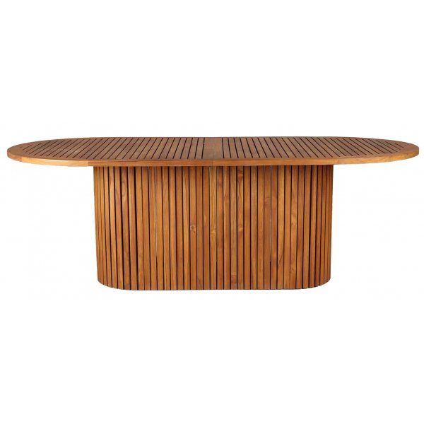 Salt ovalt teak spisebord 220x100 cm - Teakbord