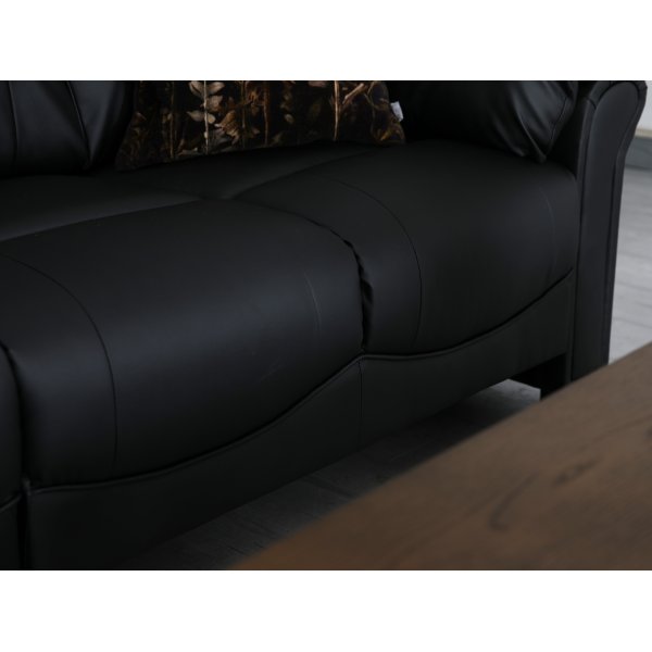 Hjørnesofa svart kunstskinn 5-seters - Beijing Hjørnesofa svart kunstskinn 5-seters - Beijing