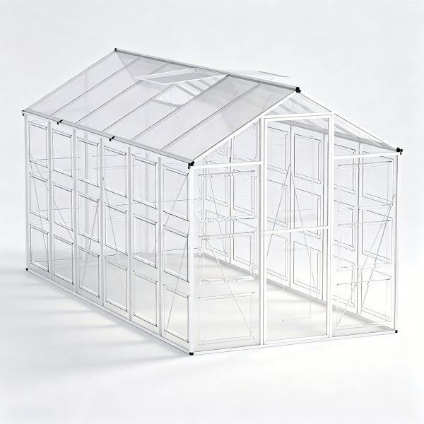 Drivhus Harmony 6,6 m² aluminium polykarbonat Gardeney Drivhus Harmony 6,6 m² aluminium polykarbonat Gardeney