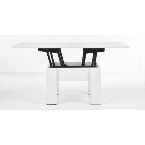 Serafin justerbart salongbord 80-160 x 80 cm - Hvit