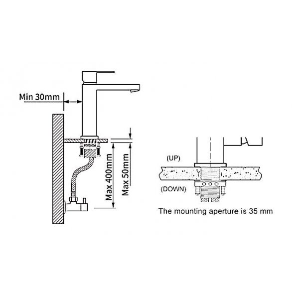 Servantbatteri Tulip - Krom Servantbatteri Tulip - Krom