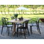 Spisegruppe Salt teak: Klaffbord i teak inkl. 4 stk. Thornet karmstoler