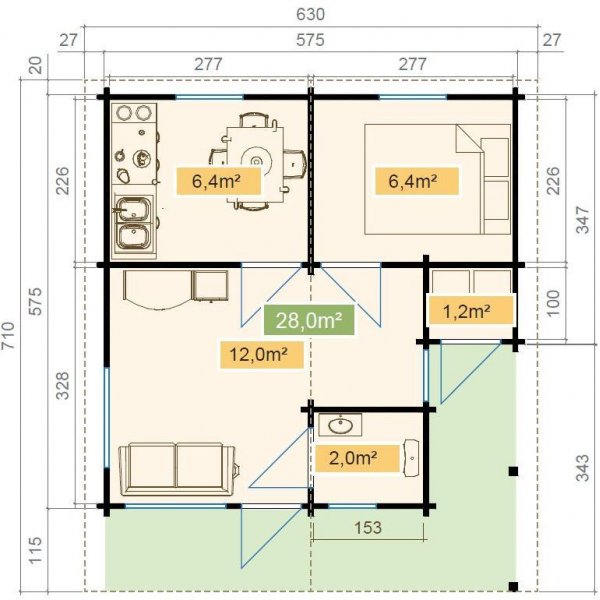 Fritidshus Jonas - 40,8 m�
