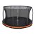 Nedgravd trampoline med sikkerhetsnett - 396 cm
