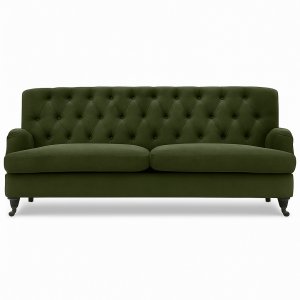 Sofa 215 cm i mørkegrønt trekk - Howard Barkley Sofa 215 cm i mørkegrønt trekk - Howard Barkley