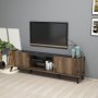 1 Elegant TV-stativ 180 cm - Valnøtt/svart