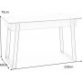 Emma skrivebord 120 x 60 cm - Eik/svart Emma skrivebord 120 x 60 cm - Eik/svart